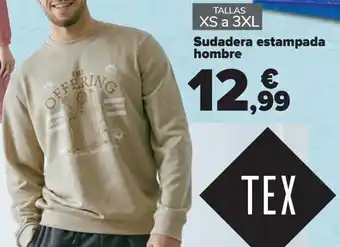 Carrefour Sudadera estampada hombre oferta