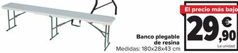 Carrefour Banco plegable de resina oferta
