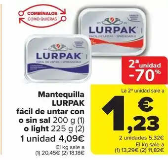 Carrefour Mantequilla lurpak oferta
