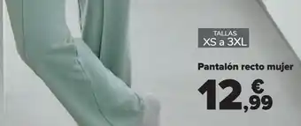 Carrefour Pantalón recto mujer oferta