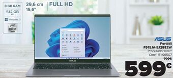 Carrefour Asus portátil f515ja-ej2882w oferta