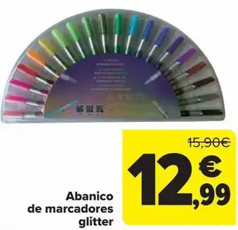 Carrefour Abanico de marcadores glitter oferta