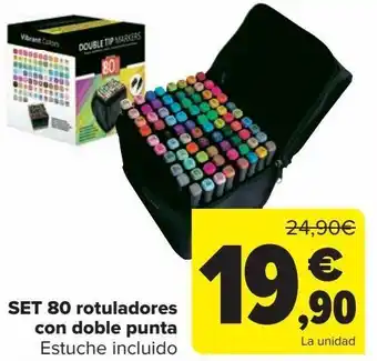 Carrefour Set 80 rotuladores con doble punta oferta