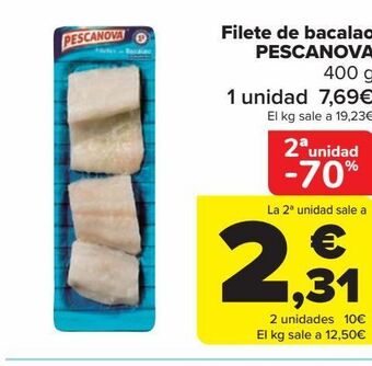 Carrefour Filete de bacalao pescanova oferta