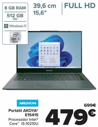 Carrefour Medion portátil akoya e15415 oferta