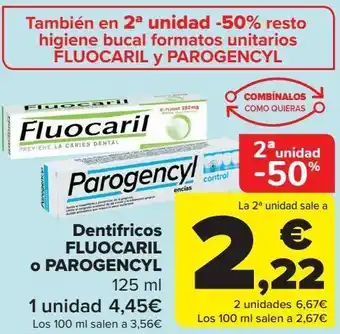 Carrefour Dentífricos flurocaril o paragencyl oferta