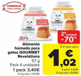Carrefour Alimento húmedo para gatos gourmet revelations oferta