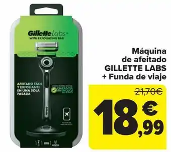 Carrefour Máquina de afeitado gillette labs + funda de viaje oferta