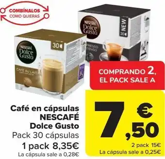 Carrefour Café en cápsulas nescafé dolce gusto oferta