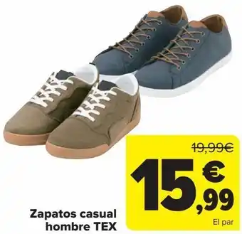 Carrefour Zapatos casual hombre tex oferta