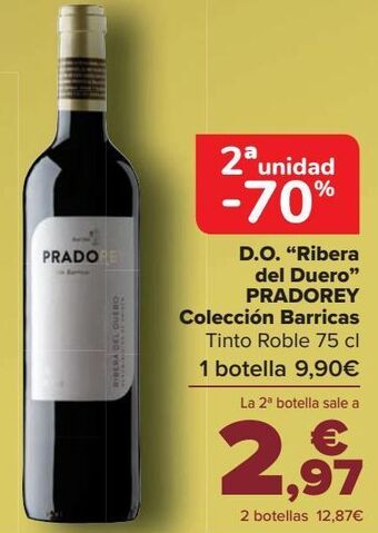 Carrefour D.o. ''ribera del duero'' pradorey colección barricas oferta