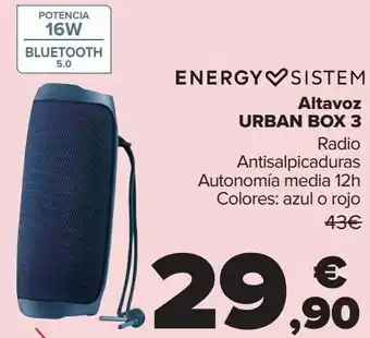 Carrefour Energy sistem altavoz urban box 3 oferta