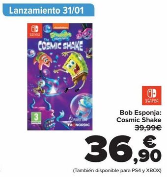 Carrefour Bob esponja: cosmic shake oferta