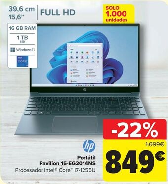 Carrefour Hp portátil pavilion 15-eg2014ns oferta