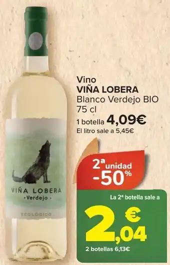 Carrefour Vino vila lobera blanco verdejo bio oferta