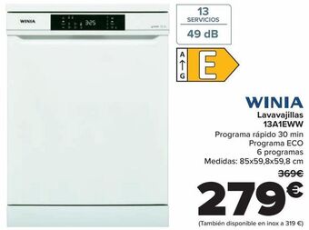 Carrefour Winia lavavajillas 13a1eww oferta