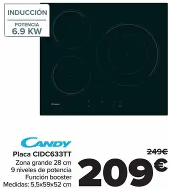 Carrefour Placa cidc655tt candy oferta