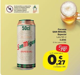 Carrefour Market Cerveza san miguel oferta