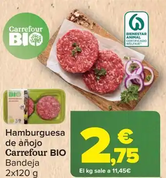 Carrefour Hamburguesa de añojo carrefour bio oferta