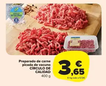 Carrefour Market Preparado de carne picada de vacuno calidad oferta