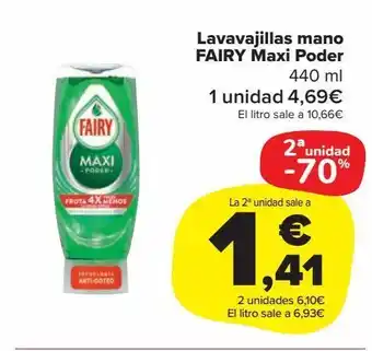Carrefour Market Lavavajillas mano fairy maxi poder oferta