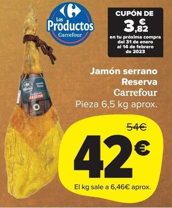 Carrefour Market Jamon serrano reserva oferta