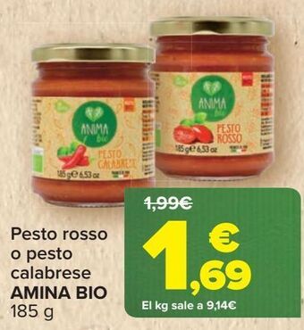 Carrefour Pesto rosso o pesto calabrese amina bio oferta