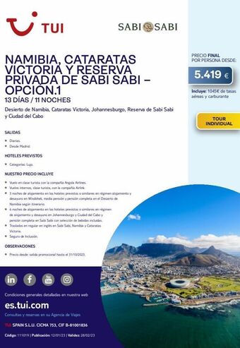 Tui Travel PLC Viajes oferta