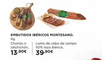 Hipercor Embutidos ibéricos montesano oferta