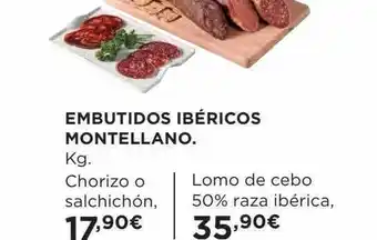 Hipercor Embutidos ibéricos montellano oferta