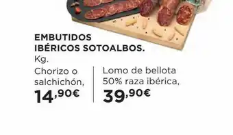 Hipercor Embutidos ibéricos sotoalbos oferta