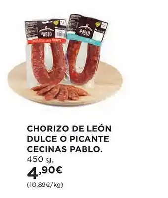 El Corte Inglés Chorizo de león dulce o picante cecinas pablo oferta