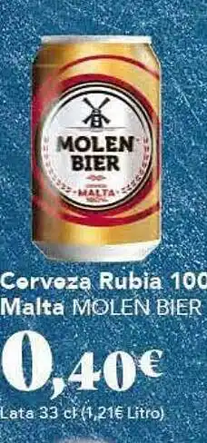 Gadis Cerveza rubia malta molen bier oferta