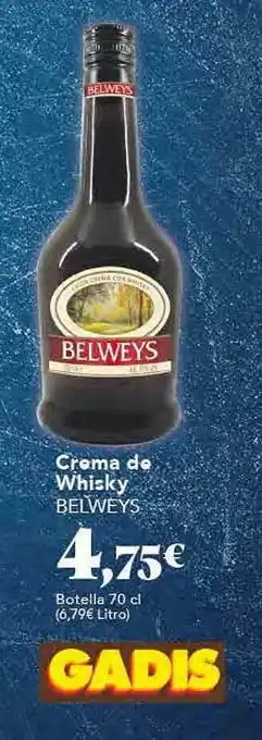 Gadis Crema de whisky belweys oferta