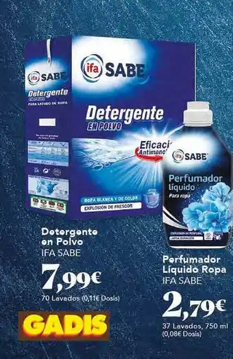 Gadis Detergente en polvo ifa sabe, perfumador liquido ropa ifa sabe oferta