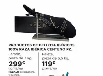 Hipercor Productos de bellota ibéricos 100% raza ibérica centeno pz oferta