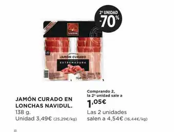Jamón curado en lonchas navidul