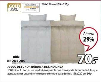 JYSK Juego de funda nórdica de lino linea oferta
