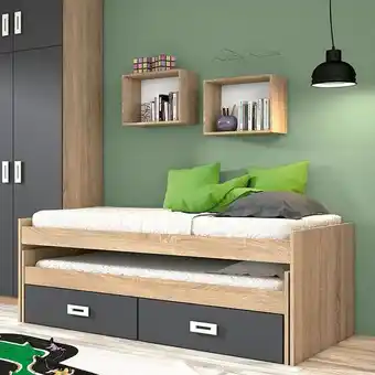 Embargos a lo bestia Cama nido trivial con 2 cajones cambria/grafito 72x198,4x98 cm oferta