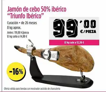 AhorraMas Jamón de cebo 50% ibérico oferta