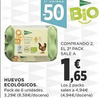 Supercor 2a unidad -50% huevos ecológicos oferta