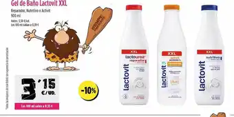 AhorraMas Gel de baño lactovit xxl oferta