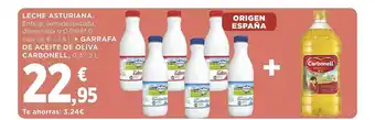 Supercor Leche asturiana + garrafa de aceite de oliva carbonell 0.4° oferta