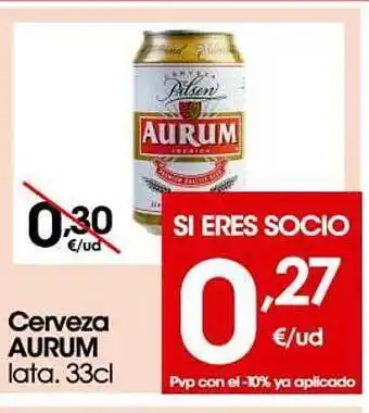 Eroski Cerveza aurum oferta