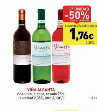 Hiperber 2a unidad -50% viña alcanta vino tinto blanco rosado oferta