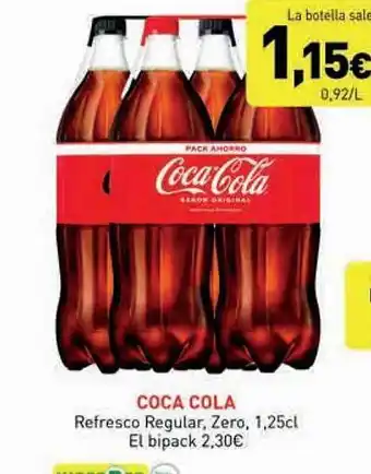 Hiperber Coca cola refresco regular zero oferta