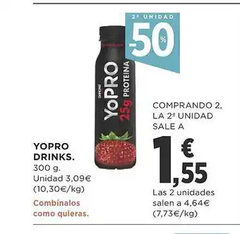 Supercor 2a unidad -50% yopro drinks oferta