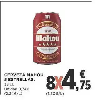 Supercor Exprés Cerveza mahou 5 estrellas oferta