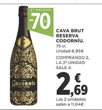 Supercor Exprés 2a unidad -70% cava brut reserva codorniu oferta