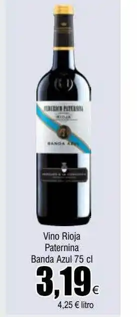 FROIZ Vino rioja paternina bandea azul oferta